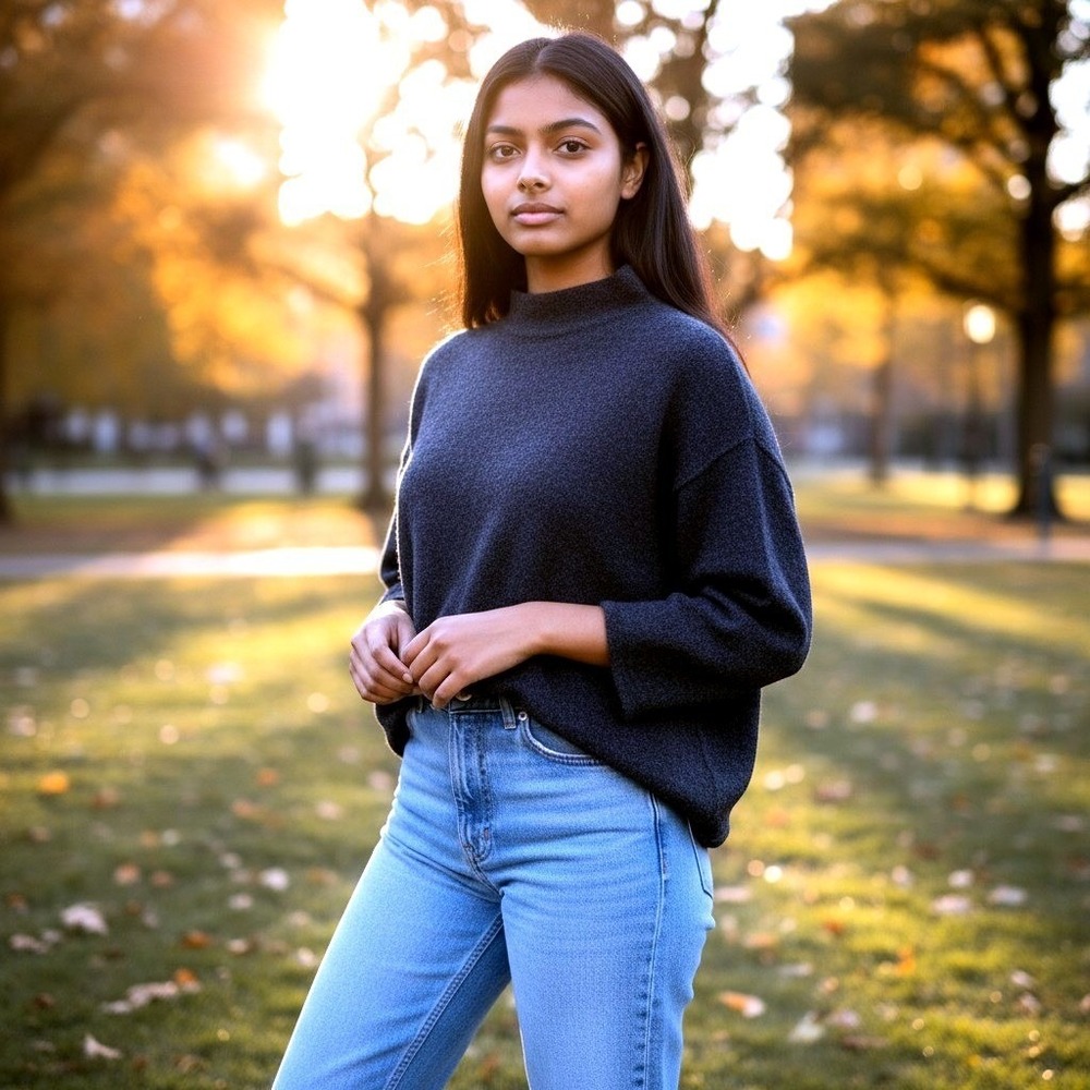 Artefact Girl's/Youth/Miss Size 2X Blue 100% Merino Wool Pullover Sweater (37")